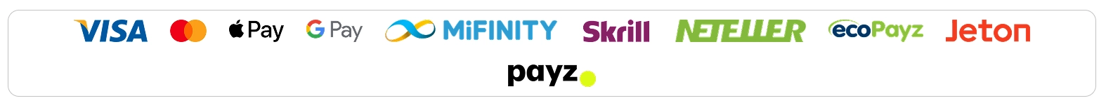 Slotroyals Casino Zahlungsmethoden mit Visa, Mastercard, Skrill, Neteller und weiteren Zahlungsanbietern